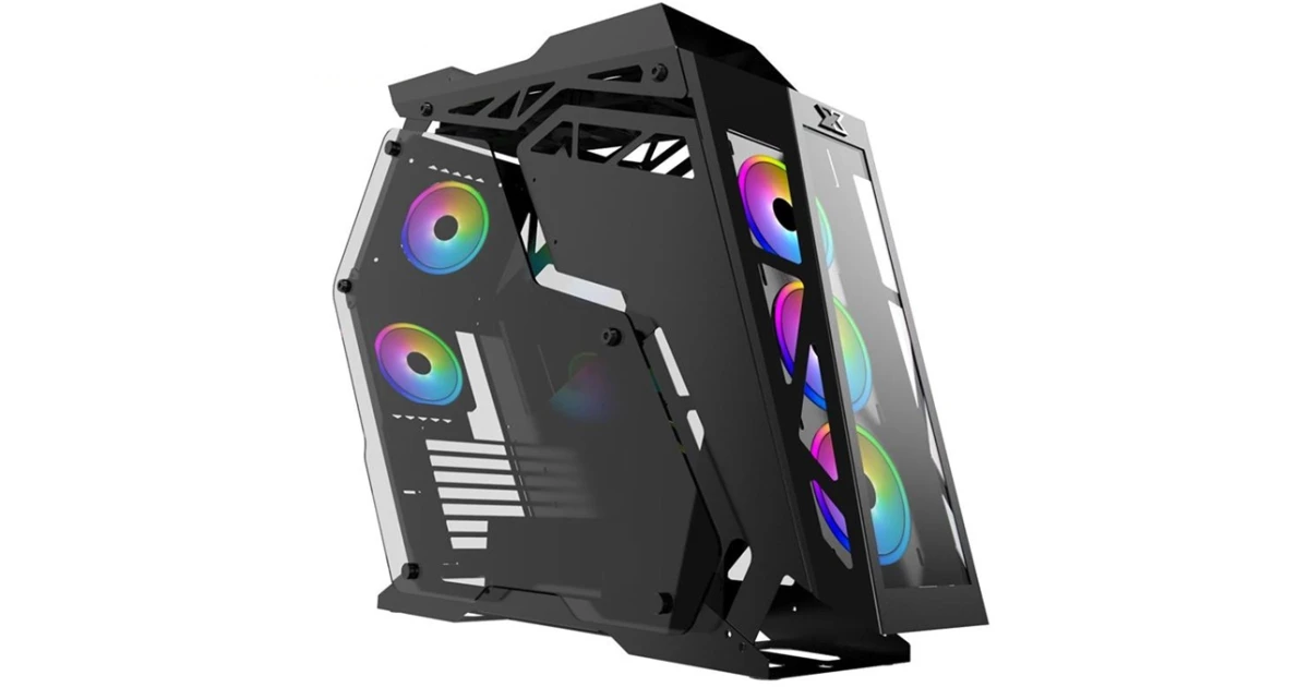 XIGMATEK Zeus (ATX, USB3.0x2, Front, Left & Right Tempered Glass, 5PCS CY120 Fan, Frontx3+Rearx2)