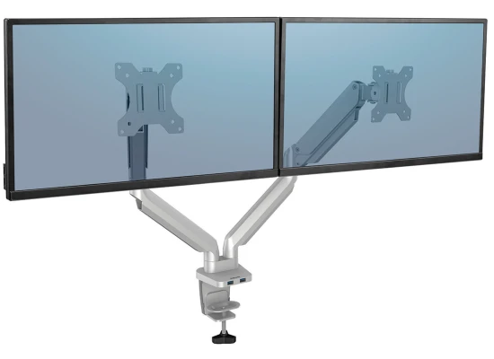 Fellowes Platinum Series Adjustable Dual Monitor Arm - White