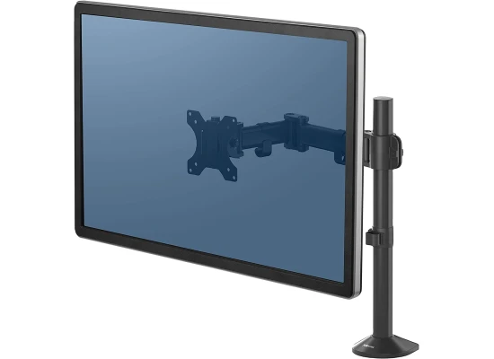 Fellowes Reflex Series Adjustable Computer Monitor Stand for Desk w/ Single Monitor Arm up to 32" Monitor Capacity