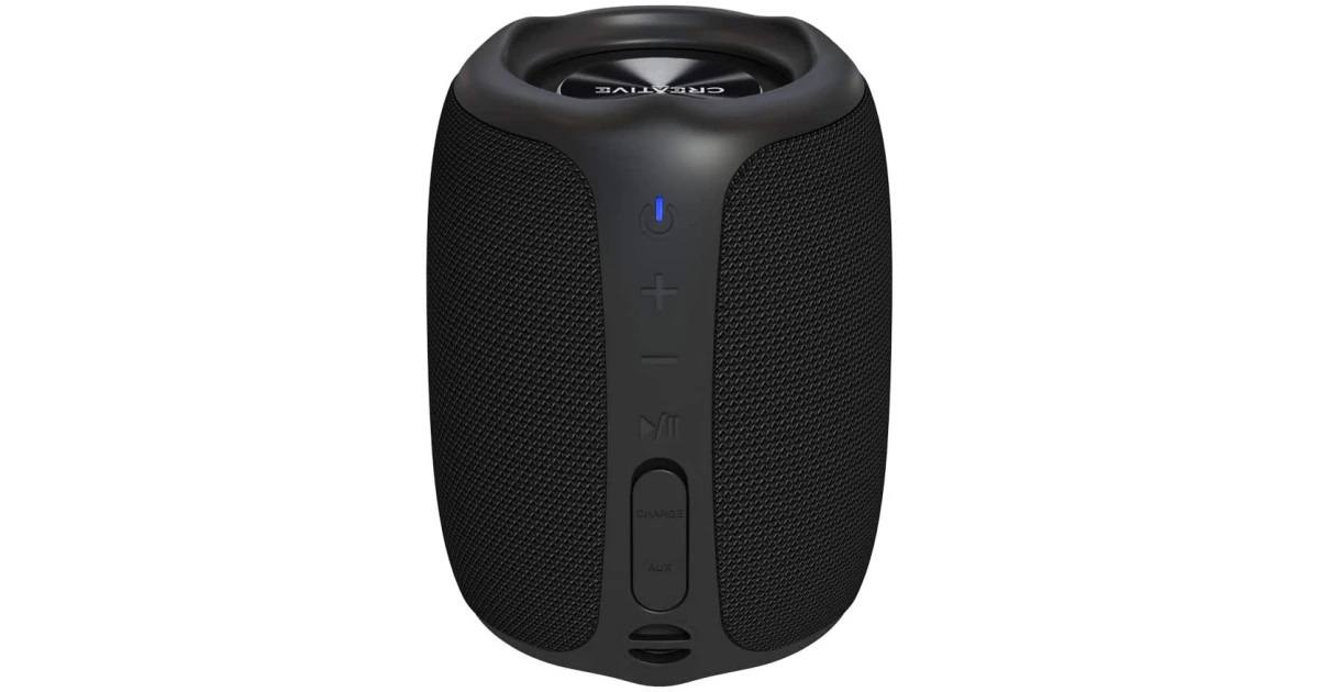 Creative Muvo Play Portable Bluetooth 5.0 Speaker IPX7 Waterproof Up to 10 Hours of Battery Life with Siri & Google Assistant - Black
