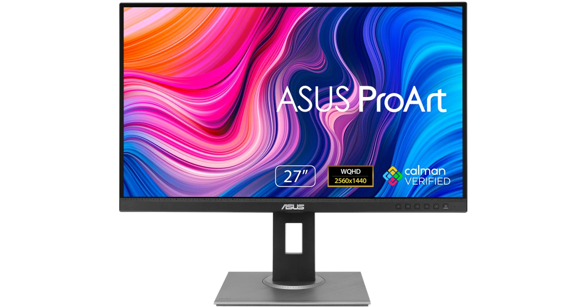 ASUS ProArt PA278QGV 27” IPS 2K 100% sRGB/Rec Calman Verified Eye Care Anti-glare & Tilt Pivot Swivel Height Adjustable