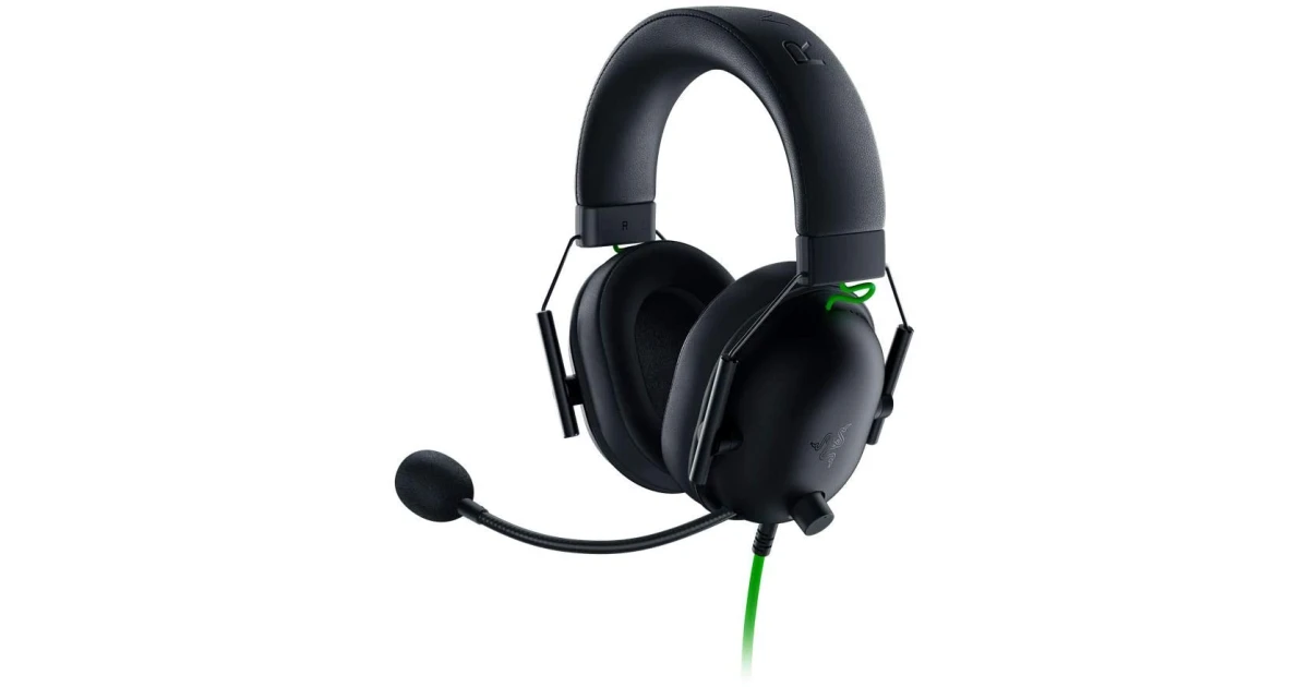 Razer BlackShark V2 X Wired 7.1 Surround Sound-50mm Drivers 3.5mm Audio Jack Memory Foam Cushion For PC,PS4,PS5,Switch,Xbox One,Xbox Series XS,Mobile - Black