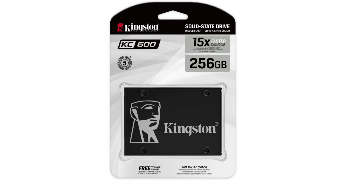 Kingston KC600 256GB SATA III Solid State Drive (SSD)