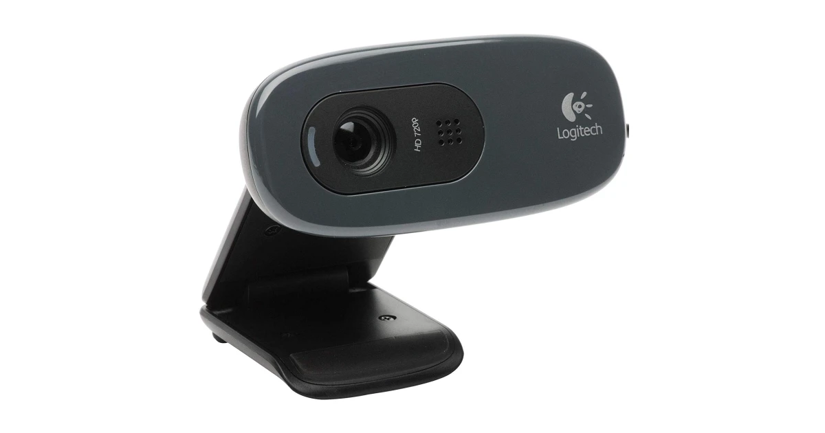 Logitech C270 HD Webcam 720p Widescreen HD Video Calling Light Correction Noise-Reducing Mic For Skype, FaceTime, Hangouts, WebEx - Black