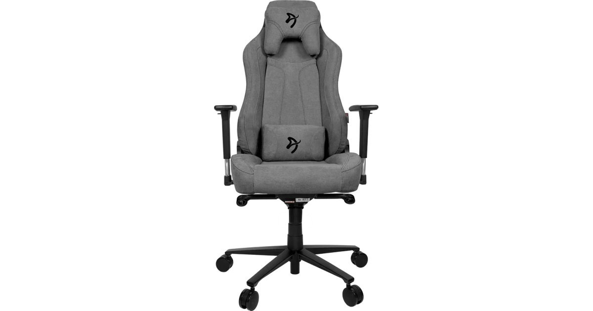 Arozzi Vernazza Soft Fabric Gaming Chair Multi-Dimensional Armrests Rocking & Lock-Tilt Function Adjustable Height & Backrest 3D Armrests - Ash