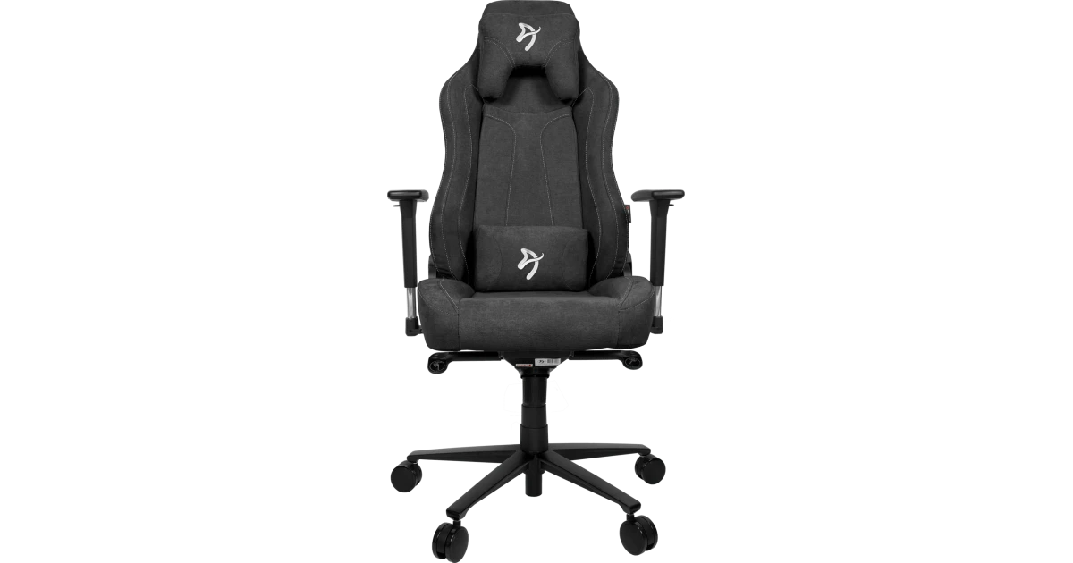 Arozzi Vernazza Soft Fabric Gaming Chair Multi-Dimensional Armrests Rocking & Lock-Tilt Function Adjustable Height & Backrest 3D Armrests - Dark Grey