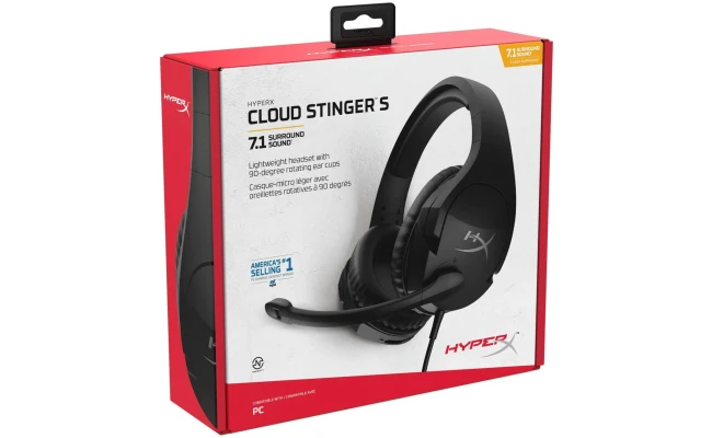 HyperX Cloud Stinger S Gaming Headset 7.1 Surround , Black