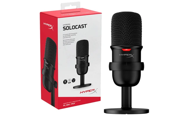 HP HyperX SoloCast USB Condenser Gaming Microphone, for PC, PS4, and Mac