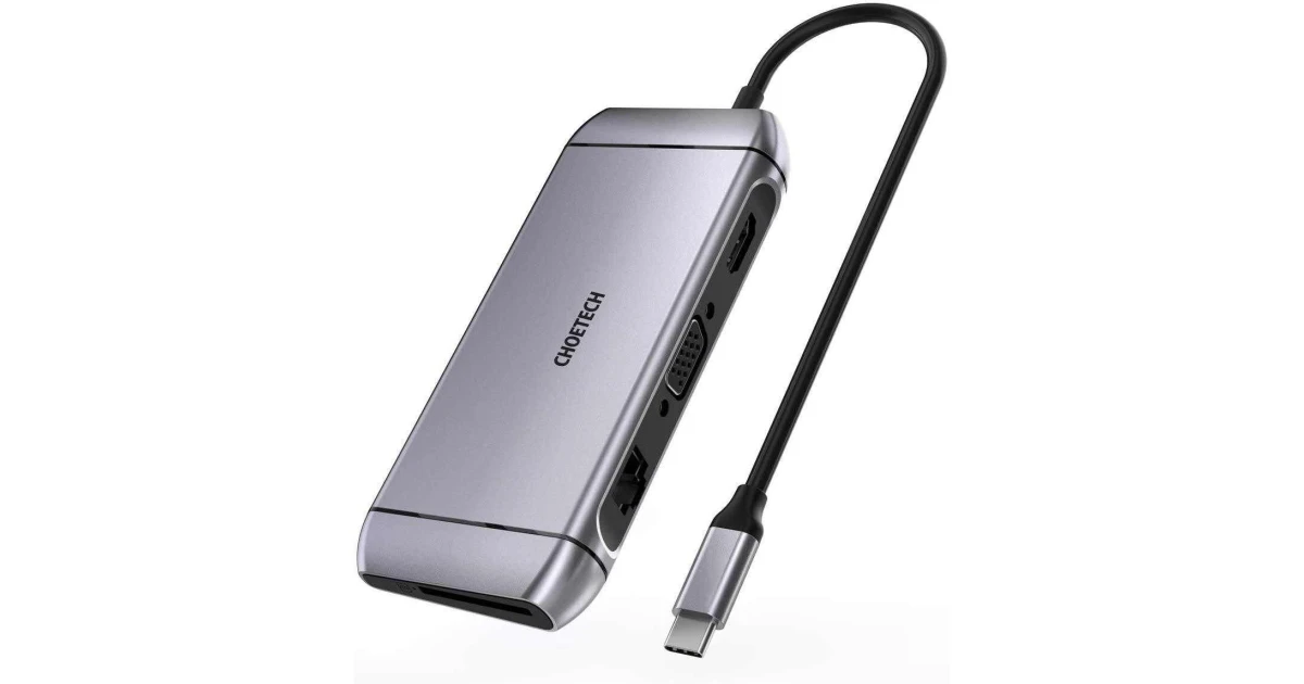 CHOETECH HUB-M15 9 in 1 USB-C 3.0 Docking Station Type C