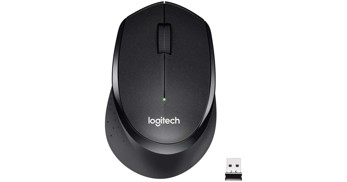 Logitech M330 SILENT PLUS Wireless 1000 DPI Optical Tracking 2-year Battery Life For PC & Mac - Black