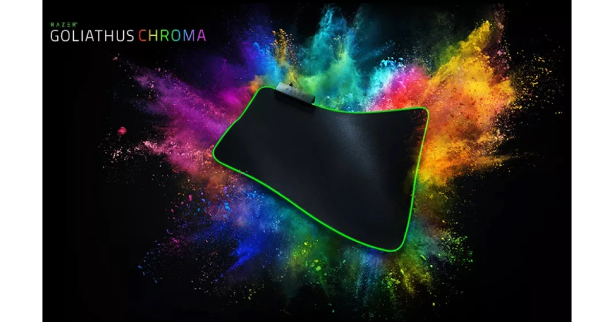 Razer Goliathus Chroma Soft Gaming Mouse Mat with Micro-Textured Cloth Surface Optimized for All Sensitivity Settings and Sensors RGB Chroma
