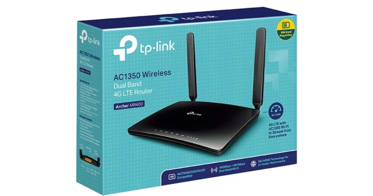 TP-Link Archer MR400 AC1200 Dual Band 4G LTE Router