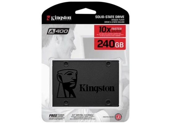 Kingston 240GB A400 SATA 3 2.5" Internal SSD - HDD Replacement for Increase Performance