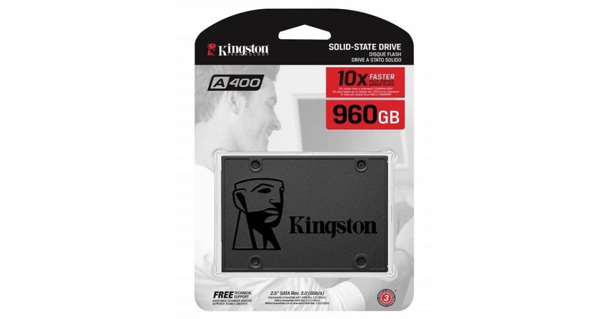 Kingston 960GB A400 SATA 3 2.5" Internal SSD - HDD Replacement for Increase Performance