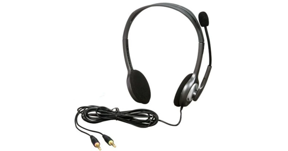 Logitech 981-000214 H110 Stereo Headset w/ Roating Microphone & 3.5mm Dual Plug - Black